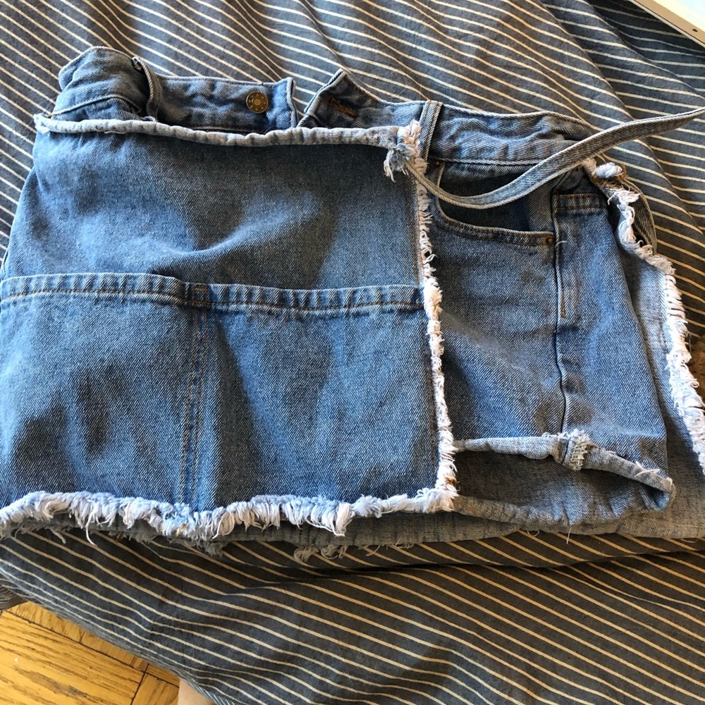 denim skort